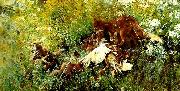 bruno liljefors ravfamilj oil painting on canvas